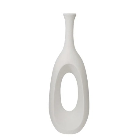 FIBERGLASS ΒΑΖΟ ΛΕΥΚΟ ΠΑΓΟΥ ΜΕ ΤΡΥΠΑ - 23x32x91cm 1/ΚΙΒ – Αναβαθμίζει άμεσα τον χώρο σου | iroots.gr