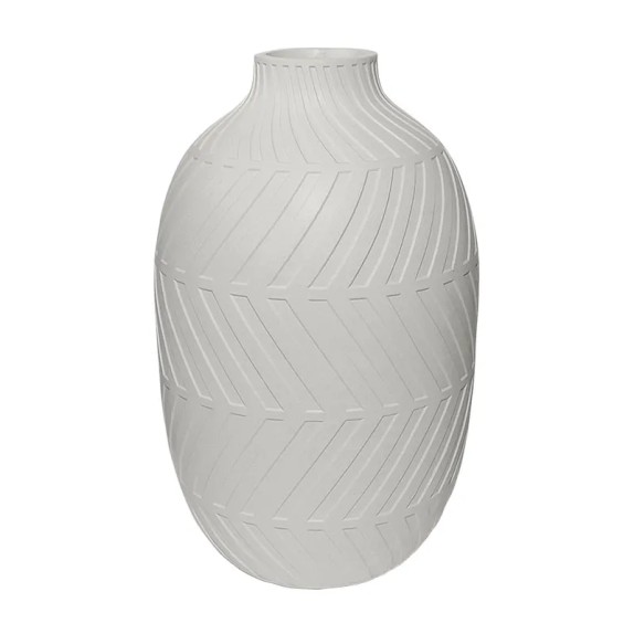 FIBERGLASS ΒΑΖΟ ΛΕΥΚΟ MAT / ΑΝΑΓΛΥΦΟ ΜΟΤΙΒΟ - Φ38x60cm 1/ΚΙΒ – Προσφέρει μοναδική αισθητική | iroots.gr