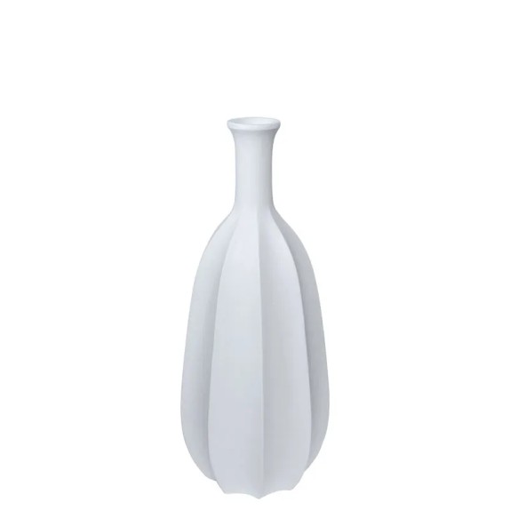 FIBERGLASS ΒΑΖΟ ΛΕΥΚΟ ΠΑΓΟΥ / ΚΑΘΕΤΕΣ ΠΤΥΧΕΣ - Φ30x80cm 1/KIB – Δημιουργεί αίσθηση πολυτέλειας χωρίς κόπο | iroots.gr