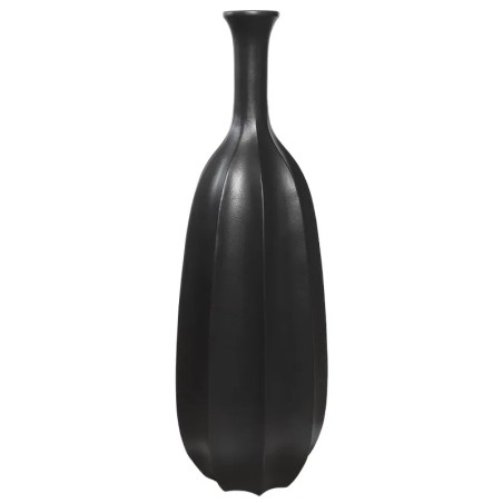 FIBERGLASS ΒΑΖΟ ΜΑΥΡΟ ΠΑΓΟΥ / ΚΑΘΕΤΕΣ ΠΤΥΧΕΣ - Φ42x120cm 1/KIB – Δημιουργεί αίσθηση πολυτέλειας χωρίς κόπο | iroots.gr