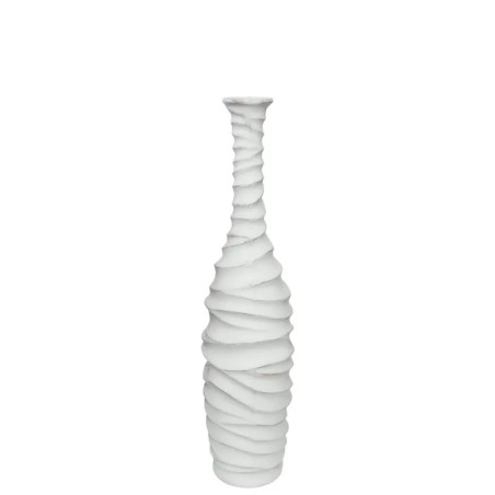 FIBERGLASS ΒΑΖΟ ΛΕΥΚΟ ANTIKΕ / ΚΥΜΑΤΙΣΤΟ - Φ20x86cm 1/KIB