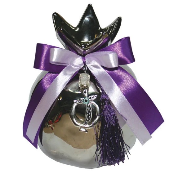 ΣΤΟΛΙΣΜΕΝΟ ΚΕΡΑΜΙΚΟ ΡΟΔΙ ΓΙΓΑΣ ΑΣΗΜΙ / ΚΟΡΔΕΛΑ ΜΩΒ-ΡΟΖ 13x16cm ΣΕ ΚΟΥΤΙ – Ταιριάζει σε κάθε μοντέρνο ή επαγγελματικό χώρο | iroo