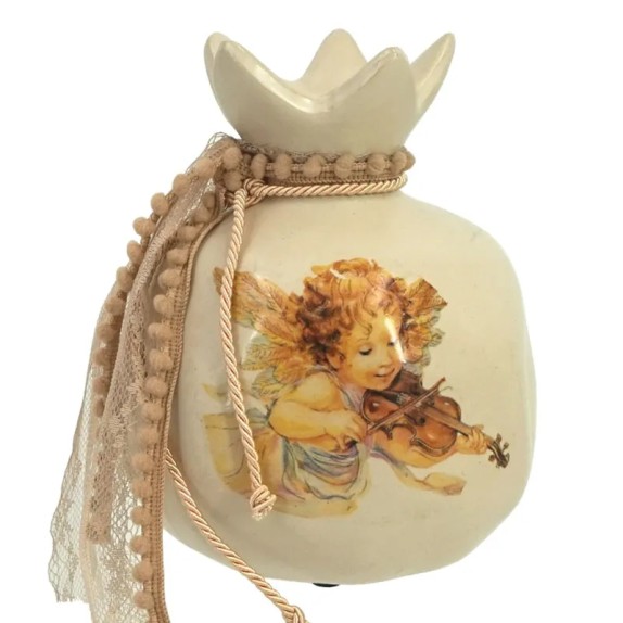 ΣΤΟΛΙΣΜΕΝΟ ΚΕΡΑΜΙΚΟ ΡΟΔΙ ΓΙΓΑΣ ΕΚΡΟΥ ΝΤΕΚΟΥΠ ΑΓΓΕΛΟΣ-ΒΙΟΛΙ - 13x16cm 1/12ΚΙΒ – Προσφέρει μοναδική αισθητική | iroots.gr