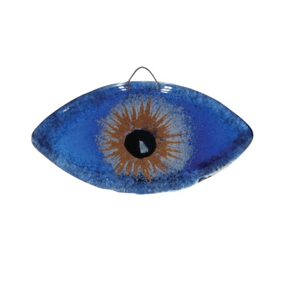 ΜΑΤΙ ΜΠΛΕ ΚΡΕΜΑΣΤΟ ΦΟΥΤΖΙ ΓΥΑΛΙ ΜΙΚΡΟ 13x7,5cm.K524 – Ταιριάζει σε κάθε μοντέρνο ή επαγγελματικό χώρο | iroots.gr