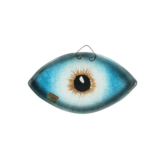 ΜΑΤΙ ΤΥΡΚΟΥΑΖ ΚΡΕΜΑΣΤΟ ΦΟΥΤΖΙ ΓΥΑΛΙ ΜΙΚΡΟ 13x7,5cm – Δίνει premium χαρακτήρα στο περιβάλλον | iroots.gr