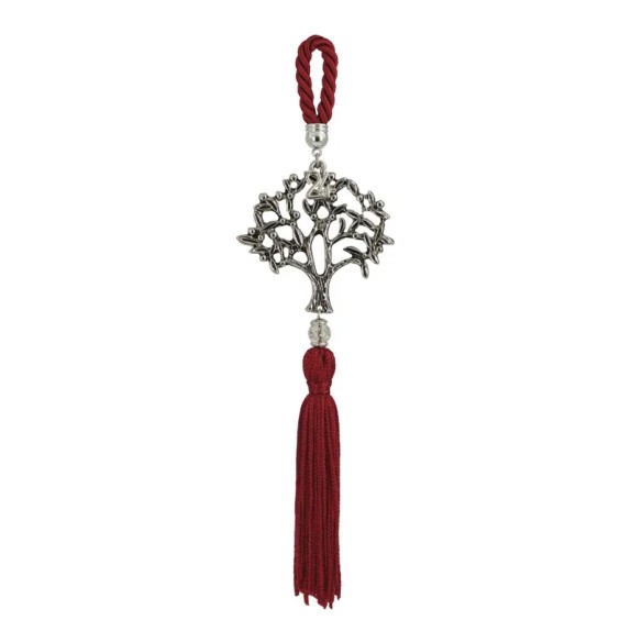 ΓΟΥΡΙ ΚΡΕΜΑΣΤΟ ΚΟΡΔΟΝΙ ΚΟΚΚΙΝΟ - ΔΕΝΤΡΟ ΑΣΗΜΙ - Y24cm – Ταιριάζει σε κάθε μοντέρνο ή επαγγελματικό χώρο | iroots.gr