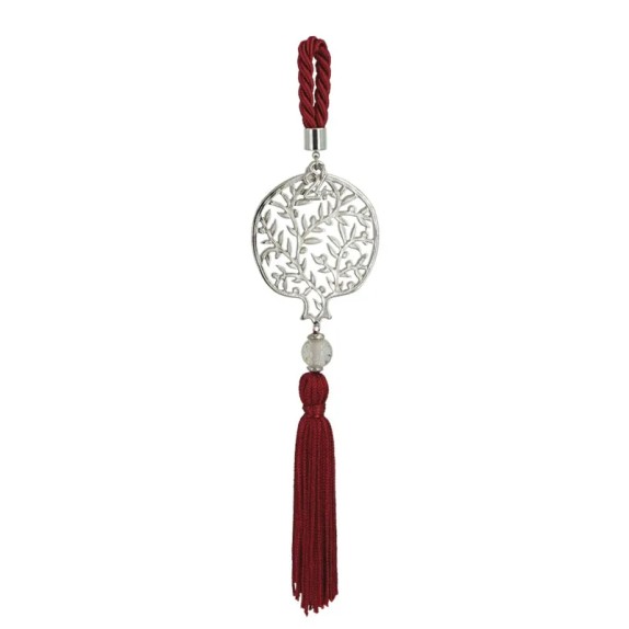 ΓΟΥΡΙ ΚΡΕΜΑΣΤΟ ΚΟΡΔΟΝΙ ΚΟΚΚΙΝΟ - ΡΟΔΙ/ΔΕΝΤΡΟ ΝΕΟ ΑΣΗΜΙ - Y24cm – Προσφέρει μοναδική αισθητική | iroots.gr