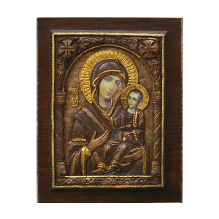 ΞΥΛΙΝΗ ΑΝΑΓΛΥΦΗ ΕΙΚΟΝΑ ΠΑΝΑΓΙΑ ΟΔΗΓΗΤΡΙΑ - 18x23.2cm – Δημιουργεί αίσθηση πολυτέλειας χωρίς κόπο | iroots.gr