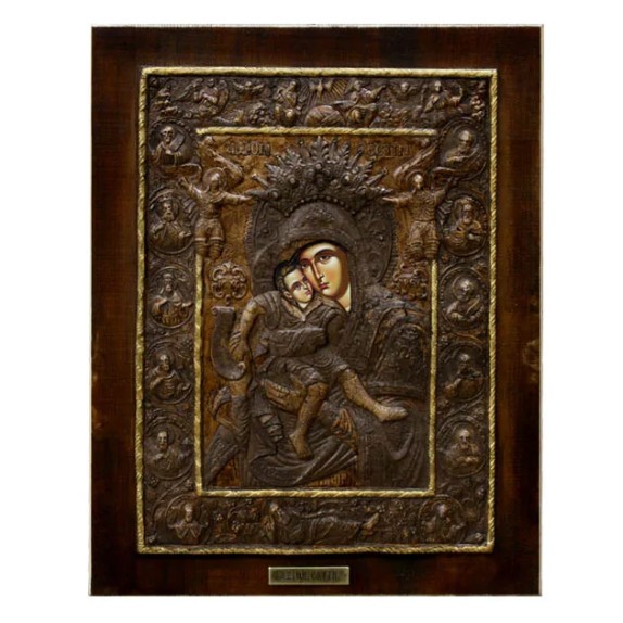 ΞΥΛΙΝΗ ΑΝΑΓΛΥΦΗ ΕΙΚΟΝΑ ΑΞΙΟΝ ΕΣΤΙ - 27.5x35cm – Δίνει premium χαρακτήρα στο περιβάλλον | iroots.gr