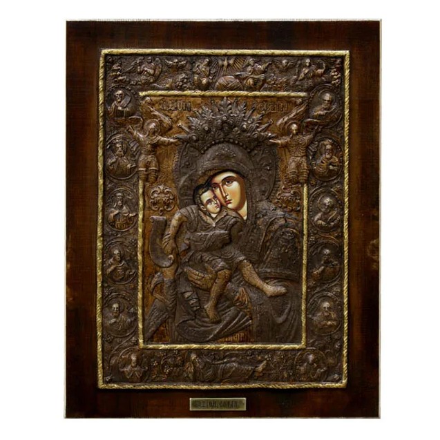 ΞΥΛΙΝΗ ΑΝΑΓΛΥΦΗ ΕΙΚΟΝΑ ΑΞΙΟΝ ΕΣΤΙ - 27.5x35cm – Δίνει premium χαρακτήρα στο περιβάλλον | iroots.gr