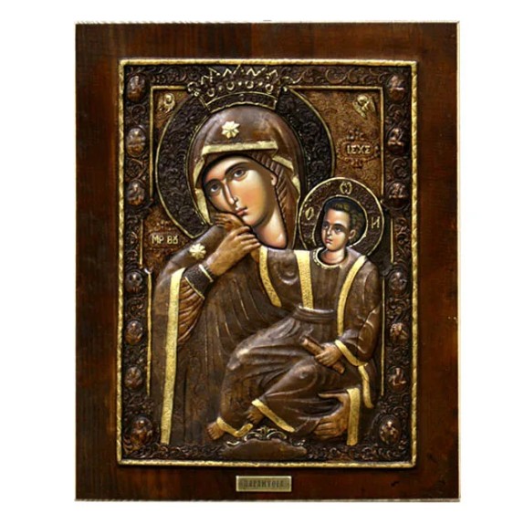 ΞΥΛΙΝΗ ΑΝΑΓΛΥΦΗ ΕΙΚΟΝΑ ΠΑΝΑΓΙΑ ΠΑΡΑΜΥΘΙΑ - 27.5x35cm – Ταιριάζει σε κάθε μοντέρνο ή επαγγελματικό χώρο | iroots.gr