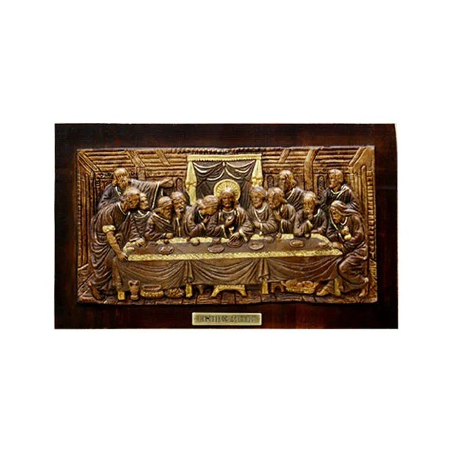 ΞΥΛΙΝΗ ΑΝΑΓΛΥΦΗ ΕΙΚΟΝΑ ΜΥΣΤΙΚΟΣ ΔΕΙΠΝΟΣ - 32.6x19.5cm – Δημιουργεί αίσθηση πολυτέλειας χωρίς κόπο | iroots.gr