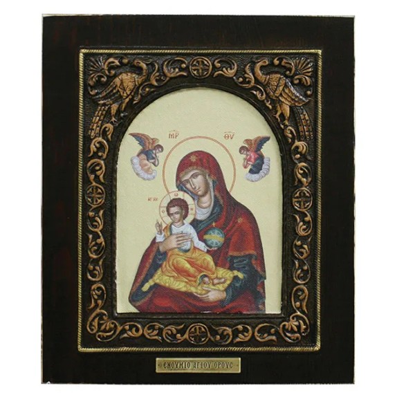 ΞΥΛΙΝΗ ΑΝΑΓΛΥΦΗ ΕΙΚΟΝΑ ΠΑΝΑΓΙΑ ΑΓΓΕΛΩΝ ΣΕ ΚΟΥΤΙ - 24x28cm – Προσφέρει μοναδική αισθητική | iroots.gr