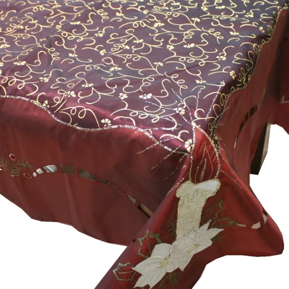 ΔΙΑΚΟΣΜΗΤΙΚΟ ΤΡΑΠΕΖΟΜΑΝΤΙΛΟ ΚΟΚΚΙΝΟ ΛΕΥΚΟ ΚΕΡΙ - 100x100cm – Ταιριάζει σε κάθε μοντέρνο ή επαγγελματικό χώρο | iroots.gr