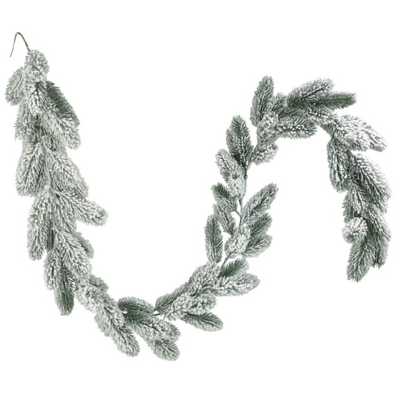 ΧΡΙΣΤΟΥΓΕΝΝΙΑΤΙΚΗ ΓΙΡΛΑΝΤΑ ΕΛΑΤΟ ΧΙΟΝΙΣΜΕΝΗ - 15x9x160cm 6/36ΚΙΒ – Ταιριάζει σε κάθε μοντέρνο ή επαγγελματικό χώρο | iroots.gr