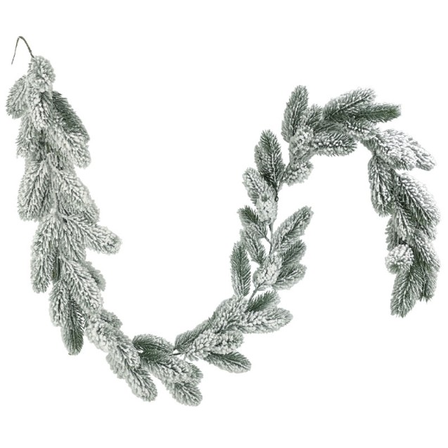 ΧΡΙΣΤΟΥΓΕΝΝΙΑΤΙΚΗ ΓΙΡΛΑΝΤΑ ΕΛΑΤΟ ΧΙΟΝΙΣΜΕΝΗ - 15x9x160cm 6/36ΚΙΒ – Ταιριάζει σε κάθε μοντέρνο ή επαγγελματικό χώρο | iroots.gr