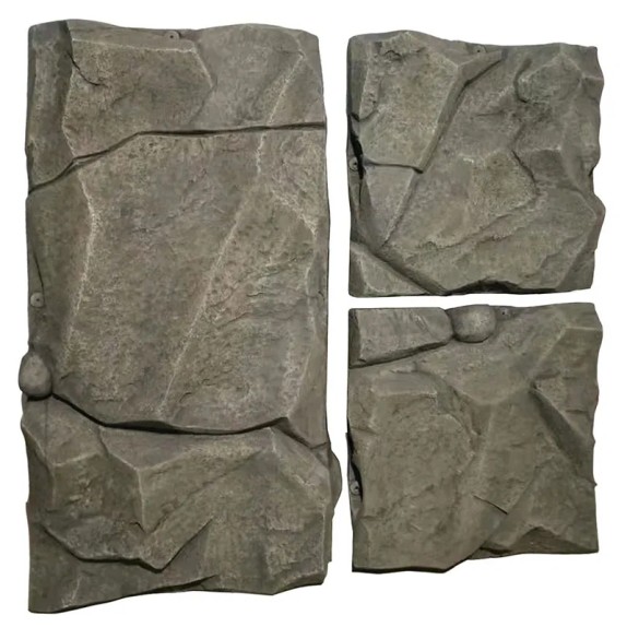 ΤΕΧΝΗΤΕΣ ΕΠΙΤΟΙΧΕΣ ΠΕΤΡΕΣ-ΒΡΑΧΟΙ ΣΕΤ/3 ΓΚΡΙ - 120x60x15, (2x) 60x60x15cm – Ταιριάζει σε κάθε μοντέρνο ή επαγγελματικό χώρο | iro