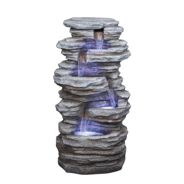 ΕΠΙΔΑΠΕΔΙΟ ΣΥΝΤΡΙΒΑΝΙ ΔΙΑΚΟΣΜΗΣΗΣ ΓΚΡΙ ΜΕ ΦΩΣ ΒΡΑΧΟΣ 4 ΕΠΙΠΕΔΑ - 41x29x81.5cm 1/ΚΙΒ – Ταιριάζει σε κάθε μοντέρνο ή επαγγελματικό