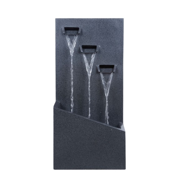 ΕΠΙΔΑΠΕΔΙΟ ΣΥΝΤΡΙΒΑΝΙ ΔΙΑΚΟΣΜΗΣΗΣ ΜΕ ΦΩΣ ΜΑΥΡΟ ΤΟΙΧΟΣ ΚΑΤΑΡΑΧΤΗΣ 3 ΡΟΕΣ ΝΕΡΟΥ - 38.5x24x79cm 1/ΚΙΒ – Προσφέρει μοναδική αισθητικ