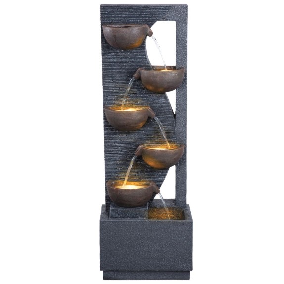 ΕΠΙΔΑΠΕΔΙΟ ΣΥΝΤΡΙΒΑΝΙ ΔΙΑΚΟΣΜΗΣΗΣ ΑΝΘΡΑΚΙ ΜΕ ΦΩΣ ΤΟΙΧΟΣ, 5 ΚΙΟΥΠΙΑ - 42x27x125cm 1/ΚΙΒ – Δίνει premium χαρακτήρα στο περιβάλλον 