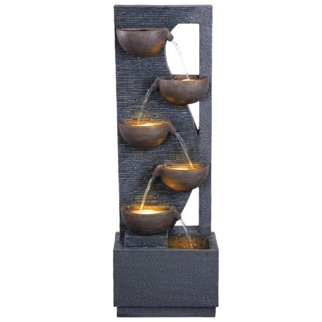 ΕΠΙΔΑΠΕΔΙΟ ΣΥΝΤΡΙΒΑΝΙ ΔΙΑΚΟΣΜΗΣΗΣ ΑΝΘΡΑΚΙ ΜΕ ΦΩΣ ΤΟΙΧΟΣ, 5 ΚΙΟΥΠΙΑ - 42x27x125cm 1/ΚΙΒ – Δίνει premium χαρακτήρα στο περιβάλλον 