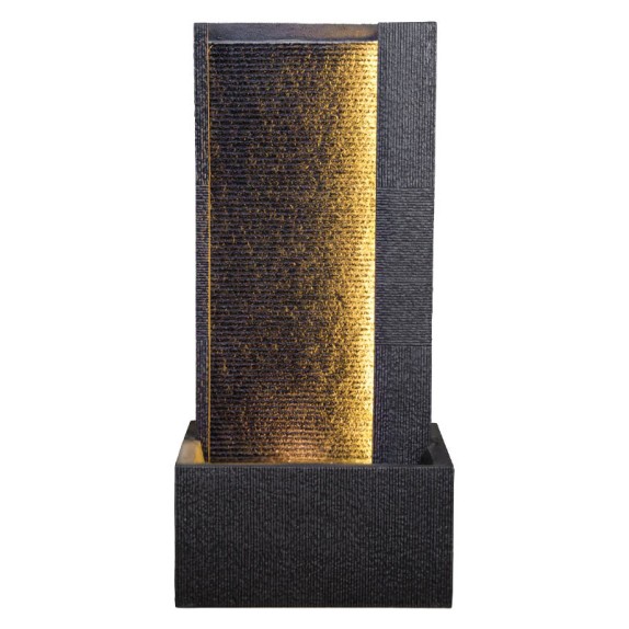 ΕΠΙΔΑΠΕΔΙΟ ΣΥΝΤΡΙΒΑΝΙ ΔΙΑΚΟΣΜΗΣΗΣ ΜΑΥΡΟ ΜΕ ΦΩΣ ΤΟΙΧΟΣ ΚΑΤΑΡΑΧΤΗΣ - 47.5x28.5x100.5cm 1/ΚΙΒ – Δίνει premium χαρακτήρα στο περιβάλ