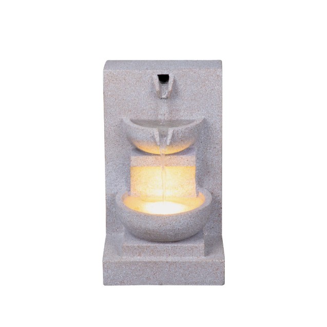 ΕΠΙΔΑΠΕΔΙΟ ΣΥΝΤΡΙΒΑΝΙ ΔΙΑΚΟΣΜΗΣΗΣ ΓΚΡΙ ΠΕΤΡΙΝΟ ΜΕ ΦΩΣ ΚΥΚΛΑΔΙΤΙΚΗ ΒΡΥΣΗ ΜΕ 2 ΕΠΙΠΕΔΑ - 20x16.5x35cm 1/ΚΙΒ – Αναβαθμίζει άμεσα το