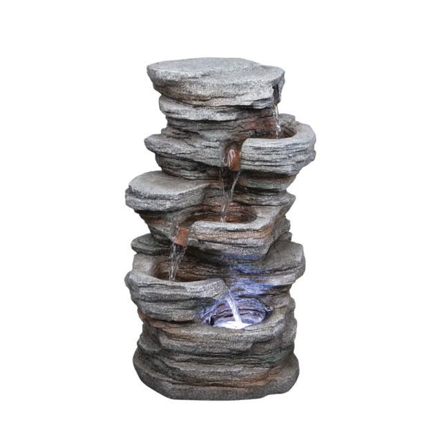 ΕΠΙΔΑΠΕΔΙΟ ΣΥΝΤΡΙΒΑΝΙ ΔΙΑΚΟΣΜΗΣΗΣ ΓΚΡΙ ΜΕ ΦΩΣ ΒΡΑΧΟΣ 4 ΕΠΙΠΕΔΑ - 33x24x56cm 1/ΚΙΒ – Αναβαθμίζει άμεσα τον χώρο σου | iroots.gr