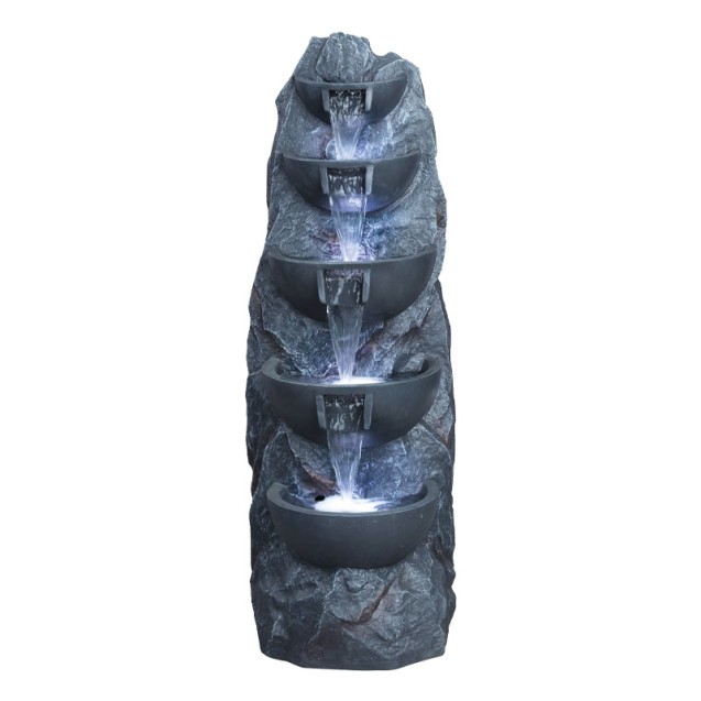 ΕΠΙΔΑΠΕΔΙΟ ΣΥΝΤΡΙΒΑΝΙ ΔΙΑΚΟΣΜΗΣΗΣ ΣΚΟΥΡΟ ΓΚΡΙ-ΑΝΘΡΑΚΙ ΜΕ ΦΩΣ ΒΡΑΧΟΣ 5 ΕΠΙΠΕΔΑ - 35x40x100cm 1/ΚΙΒ – Αναβαθμίζει άμεσα τον χώρο σ