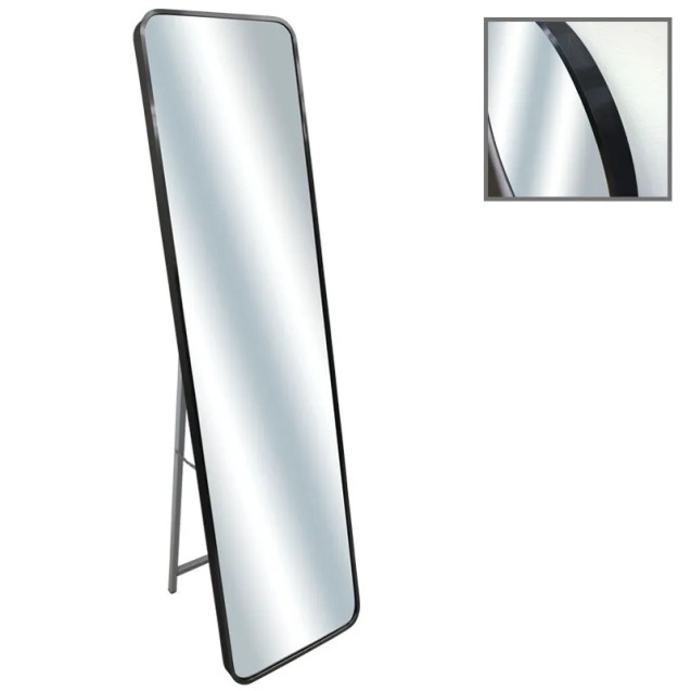 ΚΑΘΡΕΦΤΗΣ ΟΡΘΟΓΩΝΙΟΣ ΕΠΙΔΑΠΕΔΙΟΣ ΜΑΥΡΟ ΠΛΑΙΣΙΟ ΑΛΟΥΜΙΝΙΟΥ - 40x150x4cm 1/3ΚΙΒ – Δημιουργεί αίσθηση πολυτέλειας χωρίς κόπο | iroo