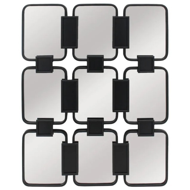 ΜΕΤΑΛΛΙΚΟΣ ΚΑΘΡΕΦΤΗΣ ΤΟΙΧΟΥ ΜΑΥΡΟ ΟΡΘΟΓΩΝΙΟΣ (ΣΥΝΘΕΣΗ X9) - 73x3x91cm 1/KIB – Αναβαθμίζει άμεσα τον χώρο σου | iroots.gr