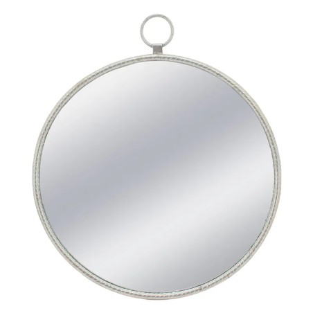 ΜΕΤΑΛΛΙΚΟΣ ΚΑΘΡΕΦΤΗΣ ΤΟΙΧΟΥ ΑΣΗΜΙ ΚΥΚΛΟΣ/ΚΡΙΚΟΣ - 79x3.5x91cm 1/KIB – Δίνει premium χαρακτήρα στο περιβάλλον | iroots.gr