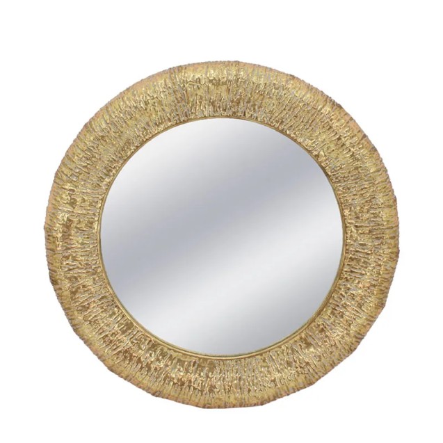 ΜΕΤΑΛΛΙΚΟΣ ΚΑΘΡΕΦΤΗΣ ΤΟΙΧΟΥ ΧΡΥΣΟ ΚΥΚΛΟΣ/ΧΥΤΟΣ - Φ85.5x5.5cm 1/KIB – Δημιουργεί αίσθηση πολυτέλειας χωρίς κόπο | iroots.gr