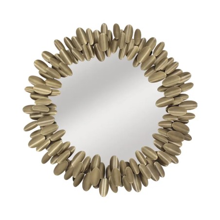 ΜΕΤΑΛΛΙΚΟΣ ΚΑΘΡΕΦΤΗΣ ΧΡΥΣΟ ΝΙΦΑΔΕΣ ΣΤΡΟΓΓΥΛΟΣ ΜΙΚΡΟΣ - Φ85x5cm 1/KIB – Προσφέρει μοναδική αισθητική | iroots.gr