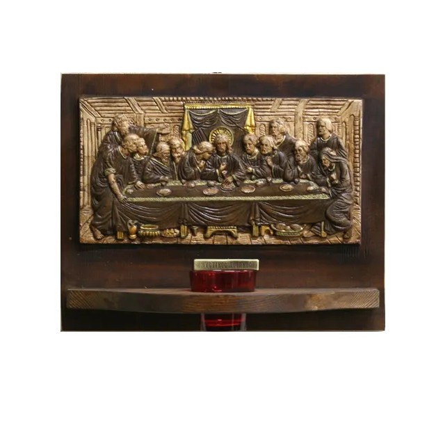 ΕΙΚΟΝΟΣΤΑΣΙ ME ΓΥΑΛΙ (3238) ΜΥΣΤΙΚΟΣ ΔΕΙΠΝΟΣ ΜΙΚΡΟΣ - 32.5x24.5cm – Αναβαθμίζει άμεσα τον χώρο σου | iroots.gr