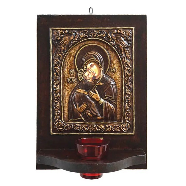 ΕΙΚΟΝΟΣΤΑΣΙ ME ΓΥΑΛΙ (3238) ΠΑΝΑΓΙΑ ΓΛΥΚΟΦΙΛΟΥΣΑ (ΜΕ ΠΑΓΩΝΙΑ) - 24x33cm – Προσφέρει μοναδική αισθητική | iroots.gr