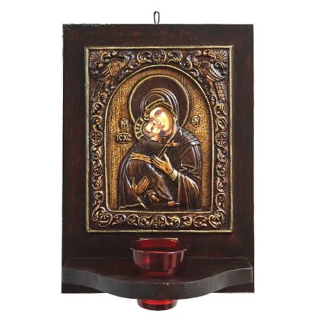 ΕΙΚΟΝΟΣΤΑΣΙ ME ΓΥΑΛΙ (3238) ΠΑΝΑΓΙΑ ΓΛΥΚΟΦΙΛΟΥΣΑ (ΜΕ ΠΑΓΩΝΙΑ) - 24x33cm – Προσφέρει μοναδική αισθητική | iroots.gr