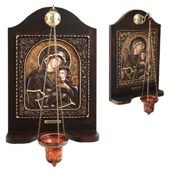 ΝΕΟ ΕΙΚΟΝΟΣΤΑΣΙ ME ΑΛΥΣΙΔΑ/ΚΡΕΜΑΣΤΟ ΓΥΑΛΙ ΒΕΝΕΤΣΙΑΝΙΚΗ ΠΑΝΑΓΙΑ - 32x47cm – Ταιριάζει σε κάθε μοντέρνο ή επαγγελματικό χώρο | iro