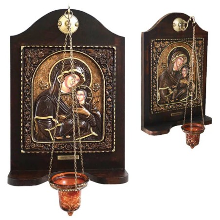 ΝΕΟ ΕΙΚΟΝΟΣΤΑΣΙ ME ΑΛΥΣΙΔΑ/ΚΡΕΜΑΣΤΟ ΓΥΑΛΙ ΒΕΝΕΤΣΙΑΝΙΚΗ ΠΑΝΑΓΙΑ - 32x47cm – Ταιριάζει σε κάθε μοντέρνο ή επαγγελματικό χώρο | iro