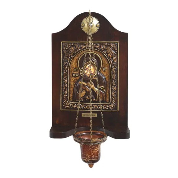 ΕΙΚΟΝΟΣΤΑΣΙ ΜΕ ΑΛΥΣΙΔΑ/ΚΡΕΜΑΣΤΟ ΓΥΑΛΙ ΠΑΝΑΓΙΑ ΓΛΥΚΟΦΙΛΟΥΣΑ (ΜΕ ΠΑΓΩΝΙΑ) - 24x40cm – Προσφέρει μοναδική αισθητική | iroots.gr