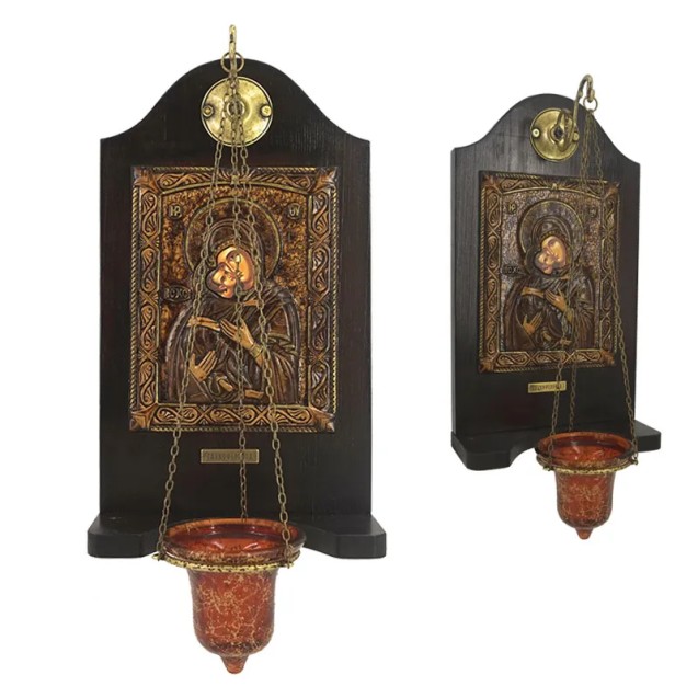 ΕΙΚΟΝΟΣΤΑΣΙ ME ΑΛΥΣΙΔΑ/ΚΡΕΜΑΣΤΟ ΓΥΑΛΙ ΠΑΝΑΓΙΑ ΓΛΥΚΟΦΙΛΟΥΣΑ - 24x40cm – Αναβαθμίζει άμεσα τον χώρο σου | iroots.gr