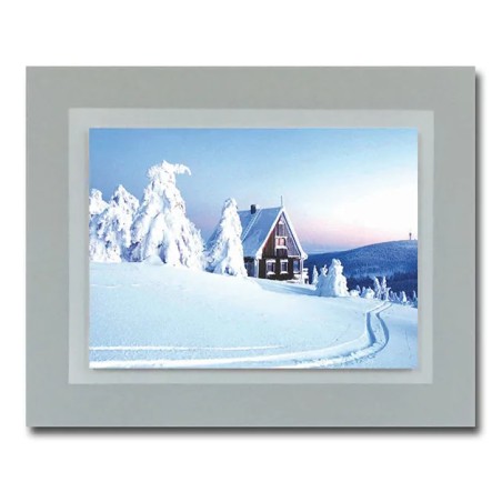 ΓΥΑΛΙΝΟ ΚΑΔΡΑΚΙ ΣΕ MDF - ΧΙΟΝΙΣΜΕΝΟ ΣΠΙΤΙ 46x39cm 1/ΚΙΒ – Ταιριάζει σε κάθε μοντέρνο ή επαγγελματικό χώρο | iroots.gr