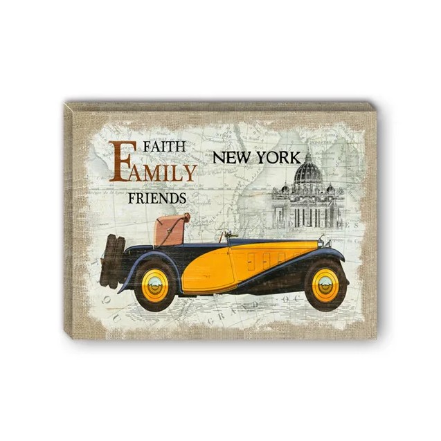 ΚΑΔΡΑΚΙ ΕΚΤΥΠΩΣΗ ΣΕ ΚΑΜΒΑ - ΠΑΛΙΟ ΑΥΤΟΚΙΝΗΤΟ ΚΙΤΡΙΝΟ 30x40x2.5cm – Ταιριάζει σε κάθε μοντέρνο ή επαγγελματικό χώρο | iroots.gr