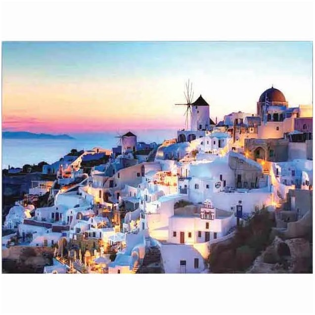 ΓΥΑΛΙΝΟ ΚΑΔΡΑΚΙ - ΣΑΝΤΟΡΙΝΗ 35x26cm 12/ΚΙΒ – Προσφέρει μοναδική αισθητική | iroots.gr