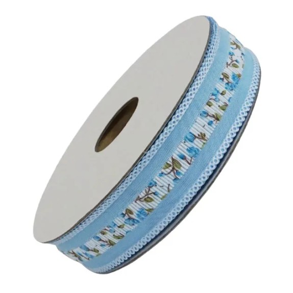 ΚΟΡΔΕΛΑ ΟΡΓΑΝΤΖΑ ΣΙΕΛ ΜΕ ΓΚΡΟ ΛΟΥΛΟΥΔΙΑ ΠΛΑΤΟΣ 2.5cm ΜΗΚΟΣ 25yd. – Αναβαθμίζει άμεσα τον χώρο σου | iroots.gr