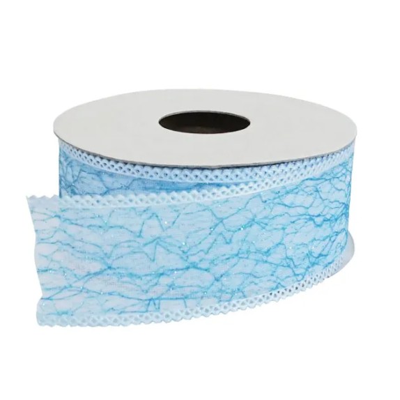 ΚΟΡΔΕΛΑ ΟΡΓΑΝΤΖΑ ΜΕ ΑΡΑΧΝΗ ΣΙΕΛ ΠΛ.3.8cm. M.10yd – Αναβαθμίζει άμεσα τον χώρο σου | iroots.gr