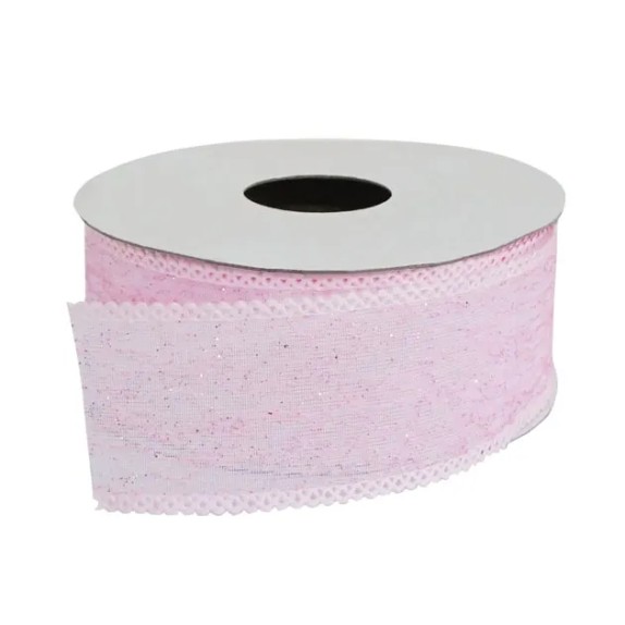 ΚΟΡΔΕΛΑ ΟΡΓΑΝΤΖΑ ΜΕ ΑΡΑΧΝΗ ΡΟΖ ΠΛ.3.8cm. M.10yd – Προσφέρει μοναδική αισθητική | iroots.gr