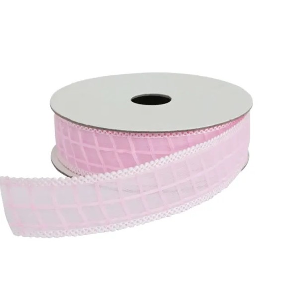 ΚΟΡΔΕΛΑ ΟΡΓΑΝΤΖΑ ΜΕ ΚΑΡΩ ΡΟΖ ΠΛ.2.5cm Μ.10yd – Δημιουργεί αίσθηση πολυτέλειας χωρίς κόπο | iroots.gr