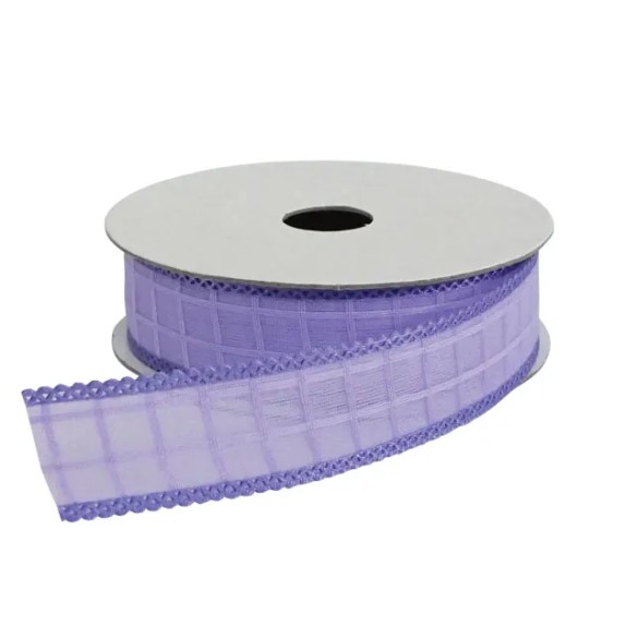 ΚΟΡΔΕΛΑ ΟΡΓΑΝΤΖΑ ΜΕ ΚΑΡΩ ΜΩΒ ΠΛ.2.5cm Μ.10yd – Δίνει premium χαρακτήρα στο περιβάλλον | iroots.gr