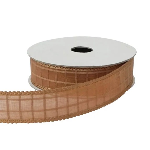 ΚΟΡΔΕΛΑ ΟΡΓΑΝΤΖΑ ΜΕ ΚΑΡΩ ΚΑΦΕ ΠΛ.2.5cm Μ.10yd – Αναβαθμίζει άμεσα τον χώρο σου | iroots.gr